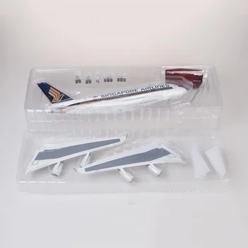 1/160 Mēroga 50.5 CM Lidmašīnas Airbus A380 Singapūras Aviosabiedrības Modeli W Gaismas un Riteņu Lējumiem Plastmasas Sveķu Lidmašīnu Kolekcijas Rotaļlietas