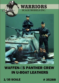 1/35 otrā pasaules KARA vācu Waffen Panther Apkalpes U-Laiva Ādas (4 cipari/Set,nav tvertni) Box Iepakojuma Warriors #35288