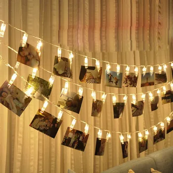 1.5 M 10 LED String Light Mājas Sienas Karājas atmiņas Kartes Attēlu Klipus, Foto Naglas Stīgu Gaismas Lampa Iekštelpu Dekori Modes String Lampas #20