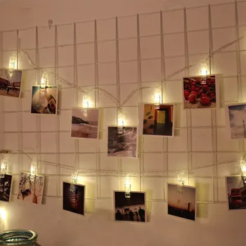 1.5 M 10 LED String Light Mājas Sienas Karājas atmiņas Kartes Attēlu Klipus, Foto Naglas Stīgu Gaismas Lampa Iekštelpu Dekori Modes String Lampas #20