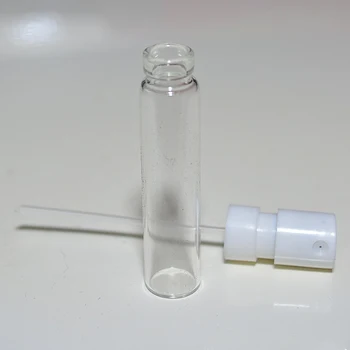 1.5 ml 2 ml Bajonetes Pudeli Parauga franču Sūknis Smaržu Pudeli ar Smidzinātāju Plastmasas Uzgalis Stikla Bajonetes Melna Balta Krāsā, 100GAB/DAUDZ