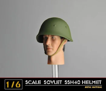 1/6 mēroga otrā pasaules KARA Padomju armijas soldiermetal ķivere klp cepuri SSH40 rīcības attēls piederumi