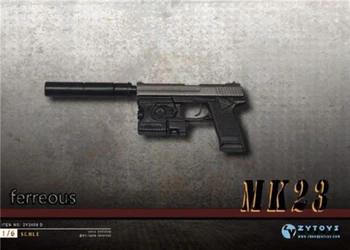 1:6 mēroga ZY2009D MK23 SOCOM pistole ieroci pistoli modelis 1/6 miniatūras rotaļu 12