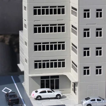 1:87 HO Mēroga Smilšu Galda Dekorēšana DIY Asamblejas Modelis Biroju Ēka Dzelzceļa Ainava Smilšu Galda Izkārtojumu