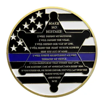 1 GAB. Thin Blue Line St. Michael Policijas darbinieki Challenge Monētas Moto Piemiņas Tiesībaizsardzības Dāvanas Kolekciju