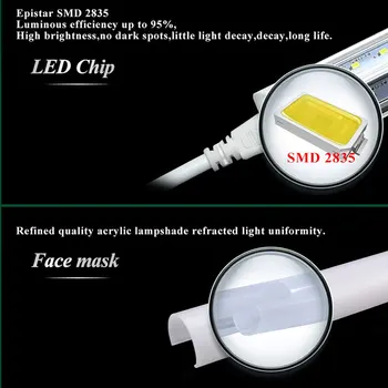 1 GAB. V-Veida Integrētu LED lampa Lampas 20W T8 570mm 2FT LED Spuldzes 96LEDs Super Spilgti Led dienas Gaismas bombillas led 2000lm