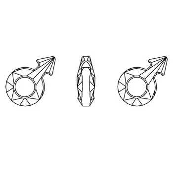 (1 gabals) Oriģināls Kristāls no Swarovski 4878 Vīriešu Simbols FS Izgatavots Austrijā zaudēt krelles rhinestone par DIY rotaslietu izgatavošana