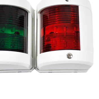 1 Pāris Sarkans un Zaļš 12V LED Loku, Navigācijas Ugunis, Laivas Pakaļgala Gaismas Buru Lampas