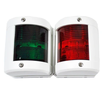 1 Pāris Sarkans un Zaļš 12V LED Loku, Navigācijas Ugunis, Laivas Pakaļgala Gaismas Buru Lampas