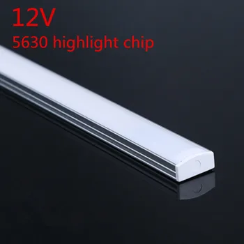 10-20 komplekti 72LED / m 12V hard light bar uzsver 5630 čipu alumīnija profils, kanāla PC segtu DHL bezmaksas piegāde