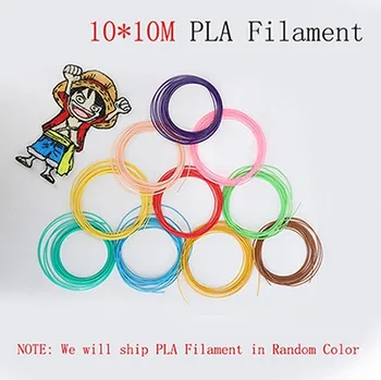 10 krāsu 5M vai 10M TAA pavedienu 3d printeri pildspalvu