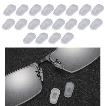10-Pāriem Mīksta Silikona Brilles Brilles Saulesbrilles Deguna Spilventiņi Ietver Anti-Slip Nosepads Nomaiņa