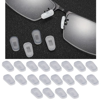 10-Pāriem Mīksta Silikona Brilles Brilles Saulesbrilles Deguna Spilventiņi Ietver Anti-Slip Nosepads Nomaiņa