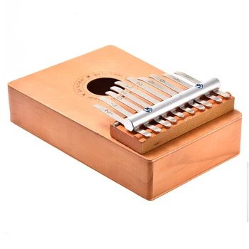 10 Taustiņi, Klavieres, Koka Sarkankoks Iestāde Mūzikas Instruments Ar Mācību Grāmatu Āmuru Iesācējiem Kalimba Soma