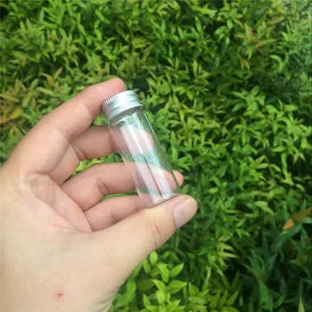 100 gab 22x60 mm 14 ml Alumīnija Skrūvējamu korķi, Stikla Pudeles, kas Vēlas Zvaigznes Pudeles Konfektes Pudelītes Uzpildāmas Ēteriskās Eļļas Burkas