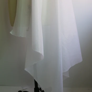 100cm*140cm Dabīgā zīda/kokvilnas audumi, dzidri balts zīda materiāla kleita odere