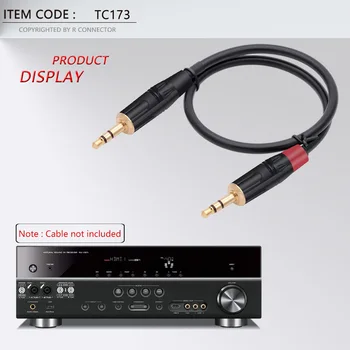 100GAB 3.5 MM 3 Stabi Stereo Male Plug Zelta Pārklājumu Lodēšanas 3 Pins 3.5 MM Stereo Plug DIY Headphone Jack Vadu Savienotājs