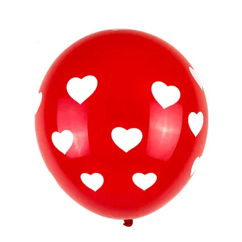 100pcs/daudz 12inch Balta, Sarkana Lateksa Baloni Iespiests Ar Mīlestību Sirdi, Valentīna Diena, Kāzas, Dzimšanas dienas svinības Dekorācijas Piederumi