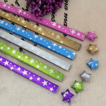 108 gab./daudz Pieci Norādīja Lucky Star Papīra Modelis Star Krāsu Spīdīgu Origami Papīra, kas Vēlas Zvaigžņu Papīra Locīšanas Quilling Materiāls