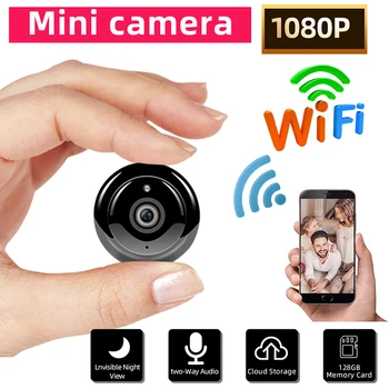 1080P Mini IP Kamera HD Viedo Tīklu Attālās Mājas Video Reģistratoru Wifi Bezvadu Kamera Nakts Redzamības Kustības Detektoru,