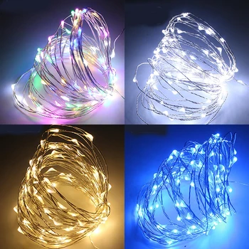 10m 100 LED Vara Vadi Led Pasaku string Gaismas Chrismas Svētku Dekorēšana String Apgaismojums+12V1A Adapteri (ES,LIELBRITĀNIJĀ,ASV,AU Plug)