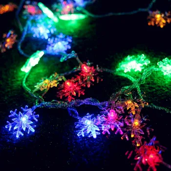 10m Snowflower Vainags LED Ziemassvētku Apgaismojums Āra Natal LED Cristmas Apdare, LED String Pasaku Gaismas Luces De Navidad
