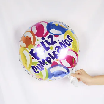 10pcs 18inch spāņu Dzimšanas dienas svinības rotājumus bērniem, folija baloni, Bērnu duša puse piegādēm balonu feliz cumpleanos gaisa globo
