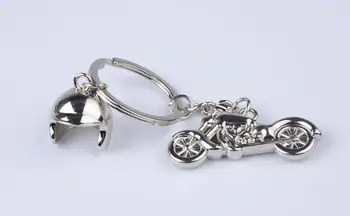 10pcs/daudz 3D Metāla Modeļa Automašīnas Motocikla Ķivere Keychain, Atslēgu Ķēdes, unisex Mini Motociklu Keyring