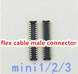 10pcs/daudz Par Ipad mini 1 2 3 lcd displejs flex kabelis vīriešu savienotājs