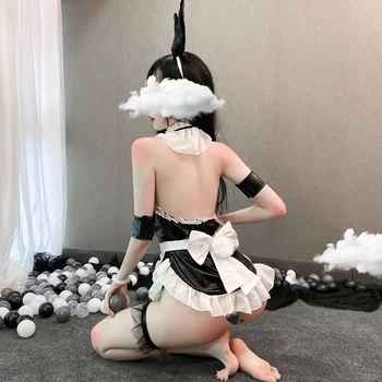10Pcs Hot Sexy Meitene Cosplay Kostīmu Gudrs Apakšveļas Komplekts Labas Kvalitātes Elastīga Anime Meitenes Apģērbu Kalps Lolita Krūšturis un Biksīšu