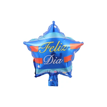 10pcs/set 10 collu spāņu Laimīgs Katru Dienu, Folija Baloni, Feliz Dia Balonu Zvaigžņu Kārtā Globos Par Dzimšanas dienas ballīti Baby Dušas Dekori