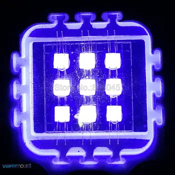 10W Super Aktīniskā 5xCool Balts 10000K 4xRoyal zilā Hibrīda lieljaudas Daudzelementu LED Intergrated Gaismas Avotu Akvārijs