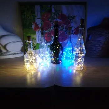 10X 30 20 10LEDs 3M 2M 1M Korķa Formas LED String Light ar Vara Stiepli String Brīvdienu Pasaku Gaismas Ziemassvētku Puse, Kāzu Dekori
