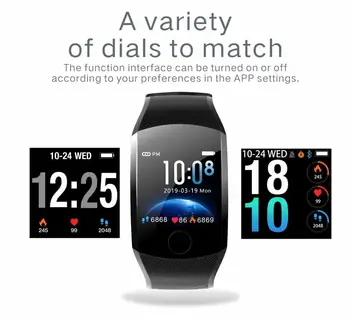 11. jautājums Smart Skatīties Ūdensizturīgs Fitnesa Rokassprādze Liels skārienekrāns OLED Ziņu sirdsdarbība Laiks Smartband Darbības Tracker sporta skatīties