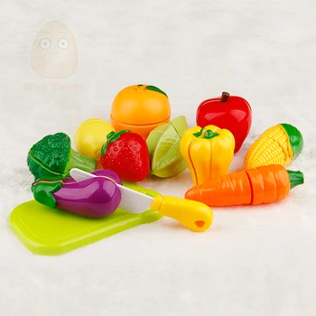 12PCS Grieztu Dārzeņu Rotaļlietu Pārtikas Miniatūrs Plastmasas Augļu Rotaļlietas, Virtuves Bērnu Izlikties, Spēlēt Virtuves Komplekts