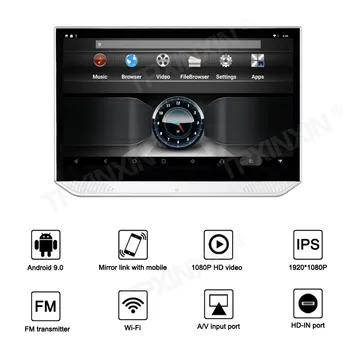 13.3 Collu Android 9.0 Auto Pagalvi Monitors 1920*1080 HD 1080P Video, skārienjutīgais Ekrāns, WIFI/Bluetooth/USB/SD/HDMI/FM MP5 Video Atskaņotājs
