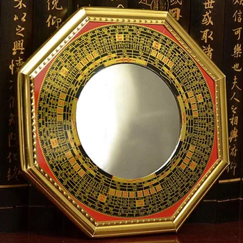 13cm Laimīgs Ķīniešu Feng Shui Bedri Izliekta Bagua FengShui Spogulis Taoist Talisman Energy Home Decoration Ornaments