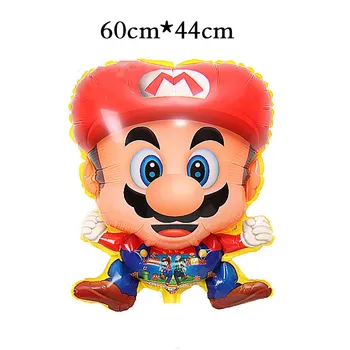 13pcs 60*45cm Super Mario Balonus Uzstādīt Dzimšanas dienas svinības 18 Collu Mario Bros Hēlija Globos 12inch Sarkanā, Zilā lateksa Apdare Piederumi