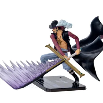 14CM Anime VIENS GABALS Dracule Mihawk Spēcīgākais Paukotājs Kaujas Ver PVC Rīcības Kolekcionējamus Modelis Statuja Rotaļlietas Bezmaksas Piegāde G759