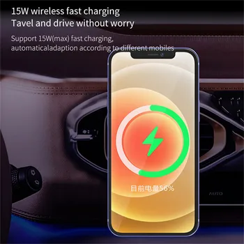 15W Magnētisko Bezvadu Automašīnas Lādētājs ātra uzlāde iPhone 12 Pro Max Airvent Magsafe Automašīnas Lādētājs Mount Tālruņa Turētāju un Lādētāju