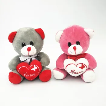 17 cm Radošo Plīša lācīti Dzīvnieku Plīša Rotaļlietas Premium PP Kokvilnas Piepildīta Teddy Bear Rotaļlietas Sirds Lācis Dāvanas Bērniem