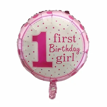 18inch rozā, zilā Dzimumu Atklāt gaisa Balonu, Zēns vai Meitene 1st 2st dzimšanas dienas svinības folijas gaisa Balons Bērnu Rotājumi Baloon baby dušas Supp