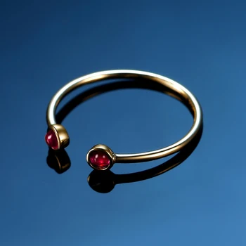 18k Tīra Dabas Ruby&safīra Zelta Gredzens Skaisti Modes Unikālas Formas Tehnoloģiju Prasmes Klasisks Elegants Zelts 750