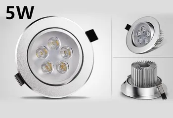 1GB liela Jauda 3W 5W 7W aptumšojami LED Downlight Padziļinājumā Spot gaismas 110V-220V griestu lampas