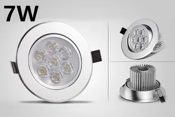 1GB liela Jauda 3W 5W 7W aptumšojami LED Downlight Padziļinājumā Spot gaismas 110V-220V griestu lampas