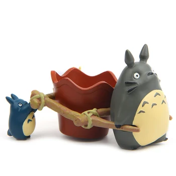 1gb Studio Ghibli Miyazaki Hayao Mans Kaimiņš Totoro Rotaļlietas Pull Grozs Totoro PVC Rīcības Attēlu Kolekcija Modeli, Rotaļlietas Bērniem, Dāvanu