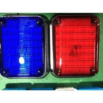 1Pc Sarkanā, Zilā 12V 24V Policijas Flasher Gaismas Stroboskopi neatliekamās medicīniskās palīdzības Pumper Ugunsdzēsēju Strobe LED Lampas