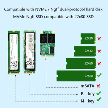 1Set M. 2 SSD NVMe NGFF Siltuma Izlietne, Alumīnija Heatsink ar Thermal Pad M2 2280 SSD Cietā Diska Desktop PC Cooler