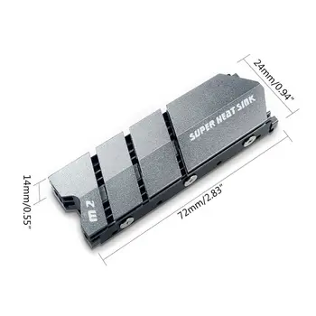 1Set M. 2 SSD NVMe NGFF Siltuma Izlietne, Alumīnija Heatsink ar Thermal Pad M2 2280 SSD Cietā Diska Desktop PC Cooler