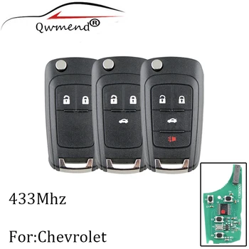 2/3/4 Pogas 433Mhz Pilnīgu Tālvadības Atslēgu Chevrolet Malibu Aveo Cruze Dzirksteles Bura Kontroles Signālu Fob HU100 Asmens